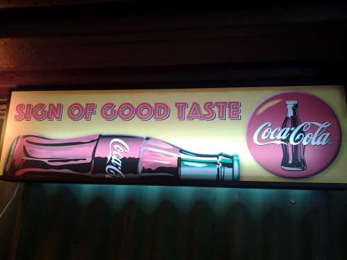 coca cola lighted sign
